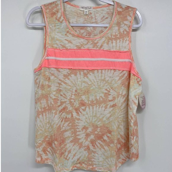 Full Circle Trends Womens Sleeveless Tie Dye Shirt Top Tank NEW 3X - Picture 9 of 10